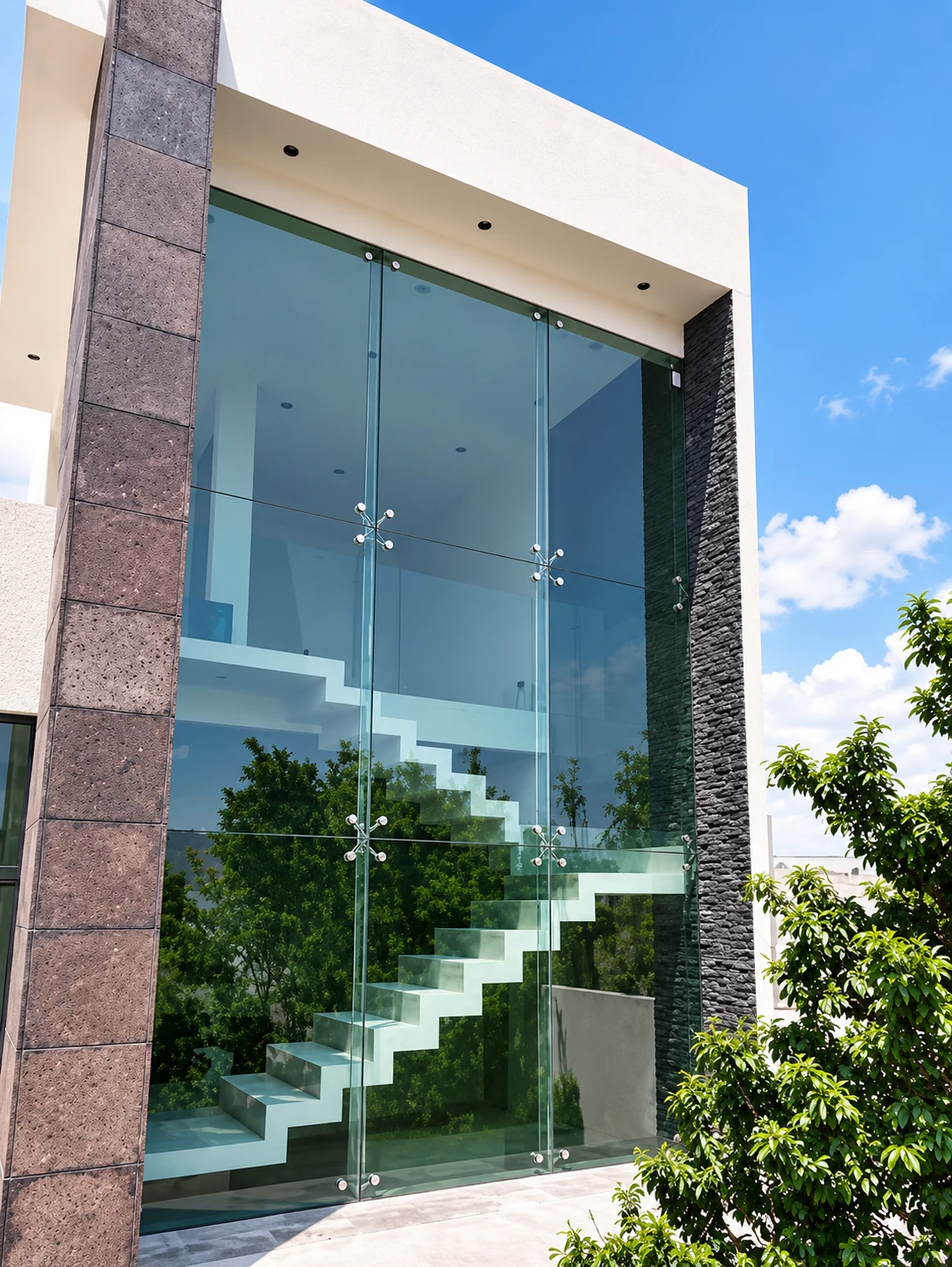 Spider-glass façades